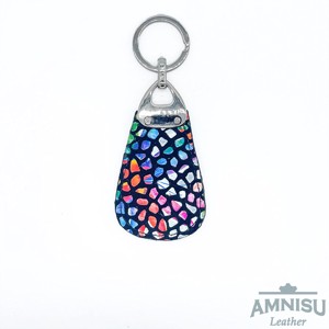 Színes mozaik mintás csepp alakú swarovski köves bőr kulcstartó H8030 - táska & tok - kulcstartó & táskadísz - kulcstartó - Meska.hu