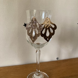 Fülbevaló bőrből,  Gold, Ékszer, Fülbevaló, Lógó fülbevaló, Bőrművesség, MESKA