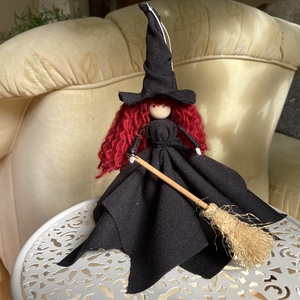 Halloween dekoráció, boszorkány vörös, Otthon & Életmód, Dekoráció, Halloween, Halloweeni figurák, , MESKA