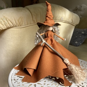 Halloween dekoráció, boszorkány sárga, Otthon & Életmód, Dekoráció, Halloween, Halloweeni dekoráció, Baba-és bábkészítés, MESKA