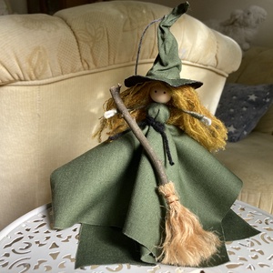 Halloween dekoráció, boszorkány söprűvel, Otthon & Életmód, Dekoráció, Halloween, Halloweeni dekoráció, , MESKA