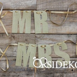 MR és MRS Zászló - esküvő - dekoráció - helyszíni dekor - Meska.hu