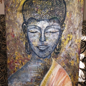 70X50cm 3D akril Buddha festmény - Meska.hu