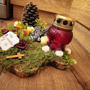 Mindszenteki sírdísz/ kegyeleti dísz  - otthon & életmód - vallás - temetkezési tárgy - sírkoszorú, kegyeleti koszorú - Meska.hu