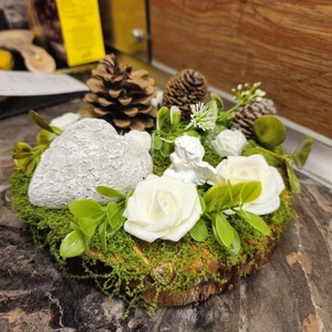 Mindszenteki sírdísz/ kegyeleti dísz  - otthon & életmód - vallás - temetkezési tárgy - sírkoszorú, kegyeleti koszorú - Meska.hu