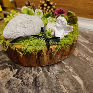 Mindszenteki sírdísz/ kegyeleti dísz  - otthon & életmód - vallás - temetkezési tárgy - sírkoszorú, kegyeleti koszorú - Meska.hu