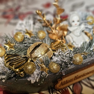 Karácsonyi asztaldísz - karácsony - karácsonyi lakásdekoráció - karácsonyfadíszek - Meska.hu