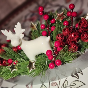 Karácsonyi asztaldísz - karácsony - karácsonyi lakásdekoráció - karácsonyfadíszek - Meska.hu