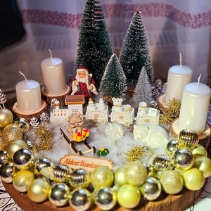 Adventi koszorú  - karácsony - adventi díszek - adventi koszorú - Meska.hu