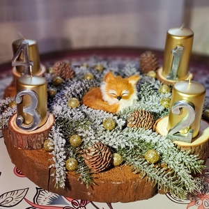 Adventi koszorú , Karácsony, Adventi díszek, Adventi koszorú, Famegmunkálás, MESKA