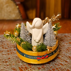 Karácsonyi asztaldísz , Karácsony, Karácsonyi lakásdekoráció, Ünnepi asztaldekoráció, , MESKA