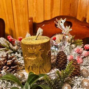 Téli asztaldísz  - karácsony - karácsonyi lakásdekoráció - karácsonyi lakásdíszek - Meska.hu