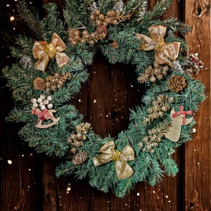 Téli ajtókopogtató , Karácsony, Adventi díszek, Adventi ajtódísz, , MESKA