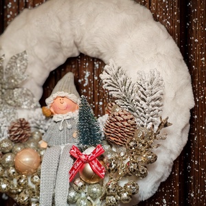 Téli ajtókopogtató  - karácsony - adventi díszek - adventi ajtódísz - Meska.hu