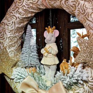 Téli ajtókopogtató  - karácsony - adventi díszek - adventi ajtódísz - Meska.hu