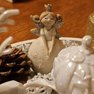 Adventi koszorú- Arany Téli Varázslat  - karácsony - adventi díszek - adventi koszorú - Meska.hu