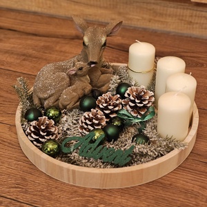 Erdei Békesség -Adventi koszorú , Karácsony, Adventi díszek, Adventi koszorú, Virágkötés, MESKA