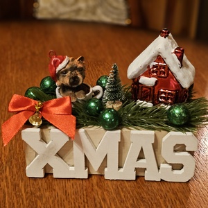 Yorkshire Terrier kutya karácsonyi dekoráció  - Meska.hu