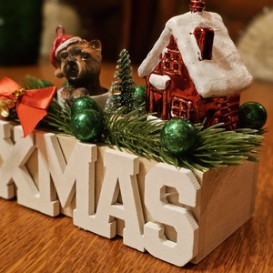 Yorkshire Terrier kutya karácsonyi dekoráció  - karácsony - karácsonyi lakásdekoráció - karácsonyi lakásdíszek - Meska.hu