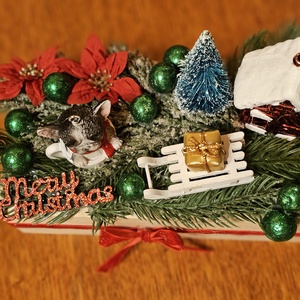 Ünnepi asztaldísz  - karácsony - adventi díszek - adventi asztaldísz - Meska.hu