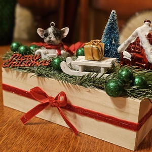 Ünnepi asztaldísz  - karácsony - adventi díszek - adventi asztaldísz - Meska.hu