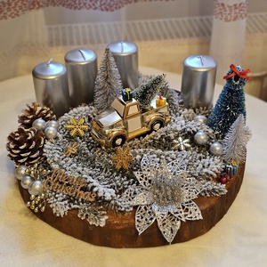 Adventi koszorú Téli Utazás - Meska.hu