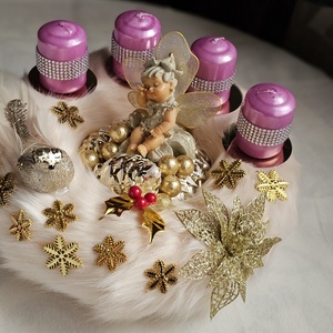 Adventi koszorú  - karácsony - adventi díszek - adventi koszorú - Meska.hu