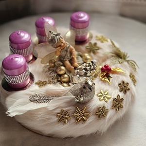 Adventi koszorú  - karácsony - adventi díszek - adventi koszorú - Meska.hu