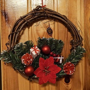 Ajtókopogtató  - karácsony - karácsonyi lakásdekoráció - karácsonyi ajtódíszek - Meska.hu