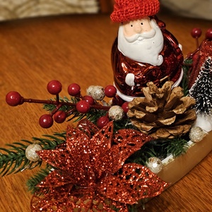 Asztaldísz Mikulásos - karácsony - karácsonyi lakásdekoráció - ünnepi asztaldekoráció - Meska.hu