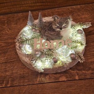 Téli asztaldísz , Otthon & Életmód, Dekoráció, Asztal és polc dekoráció, Asztaldísz, Virágkötés, MESKA