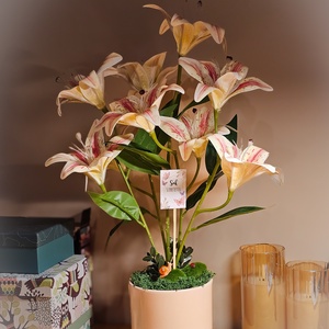 Liliom asztaldísz cserépben � gondozásmentes - Meska.hu