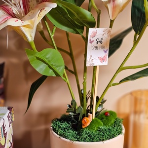 Liliom asztaldísz cserépben � gondozásmentes - otthon & életmód - dekoráció - virágdísz és tartó - csokor & virágdísz - Meska.hu