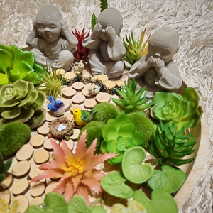 Bölcs szerzetesek kertje - otthon & életmód - dekoráció - asztal és polc dekoráció - asztaldísz - Meska.hu