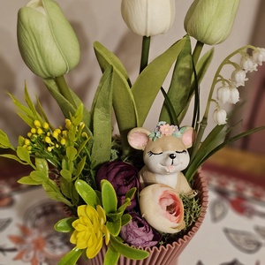 Tavaszi asztaldísz  - otthon & életmód - dekoráció - asztal és polc dekoráció - asztaldísz - Meska.hu