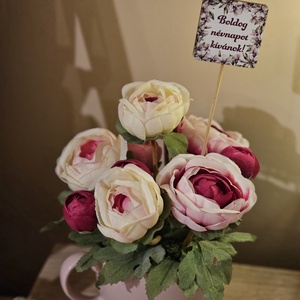 Asztaldísz rózsákkal - otthon & életmód - dekoráció - asztal és polc dekoráció - asztaldísz - Meska.hu