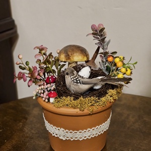 Madárfészkes tavaszi asztaldekor, Otthon & Életmód, Dekoráció, Asztal és polc dekoráció, Asztaldísz, Virágkötés, Mindenmás, MESKA