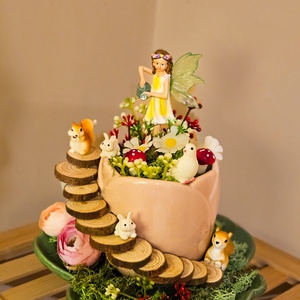 Tündérkert dekoráció , Otthon & Életmód, Dekoráció, Asztal és polc dekoráció, Asztaldísz, Virágkötés, MESKA