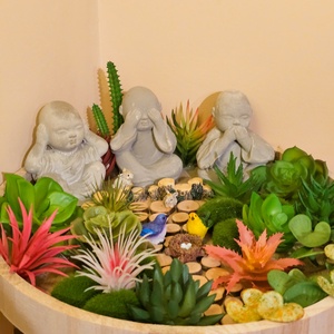 Bölcs szerzetesek kertje - otthon & életmód - dekoráció - asztal és polc dekoráció - asztaldísz - Meska.hu