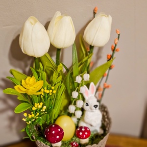Tavaszi asztaldísz  - ünnepi díszek, dekorációk - húsvéti díszek és dekorációk - húsvéti asztaldíszek - Meska.hu