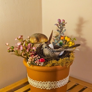 Madárfészkes tavaszi asztaldekor, Otthon & Életmód, Dekoráció, Asztal és polc dekoráció, Asztaldísz, Virágkötés, Mindenmás, MESKA