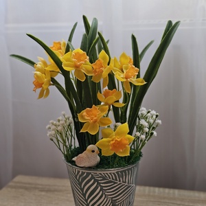 Nárcisz kaspóban  - Meska.hu