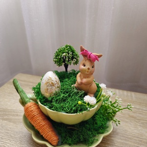 Húsvéti dekoráció , Otthon & Életmód, Dekoráció, Asztal és polc dekoráció, Asztaldísz, Virágkötés, MESKA