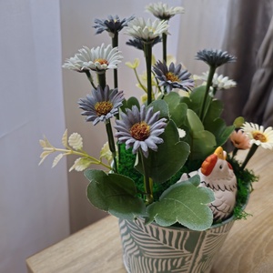 Tavaszváró asztaldísz  - otthon & életmód - virágdekoráció - virágdíszek - virágdísz kaspóban - Meska.hu