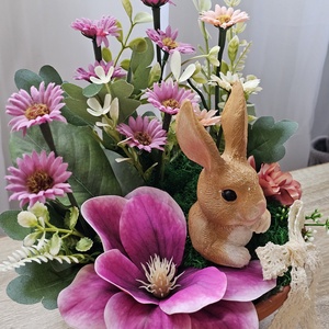 Tavaszi asztaldísz  - otthon & életmód - virágdekoráció - virágdíszek - virágdísz kaspóban - Meska.hu