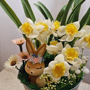 Asztaldísz  - otthon & életmód - virágdekoráció - virágdíszek - virágdísz kaspóban - Meska.hu