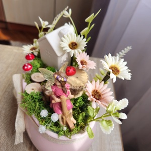 Tündérkert dekoráció  - otthon & életmód - virágdekoráció - virágdíszek - virágdísz kaspóban - Meska.hu