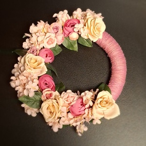 Rózsaszín habcsók - otthon & életmód - dekoráció - virágdísz és tartó - koszorú - Meska.hu Rózsaszín habcsók - otthon & életmód - dekoráció - virágdísz és tartó - koszorú - Meska.hu