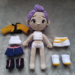 Kpop démonvadászok, Rumi horgolt baba - játék & sport - baba & babaház - öltöztethető baba - Meska.hu