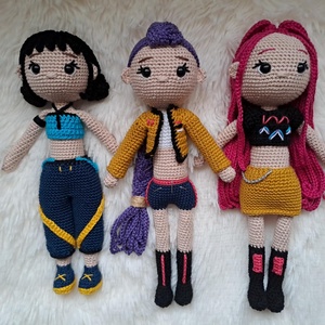 Huntrix csapat, K-pop démonvadászok, Játék & Sport, Baba & babaház, Baba, Horgolás, Hímzés, MESKA